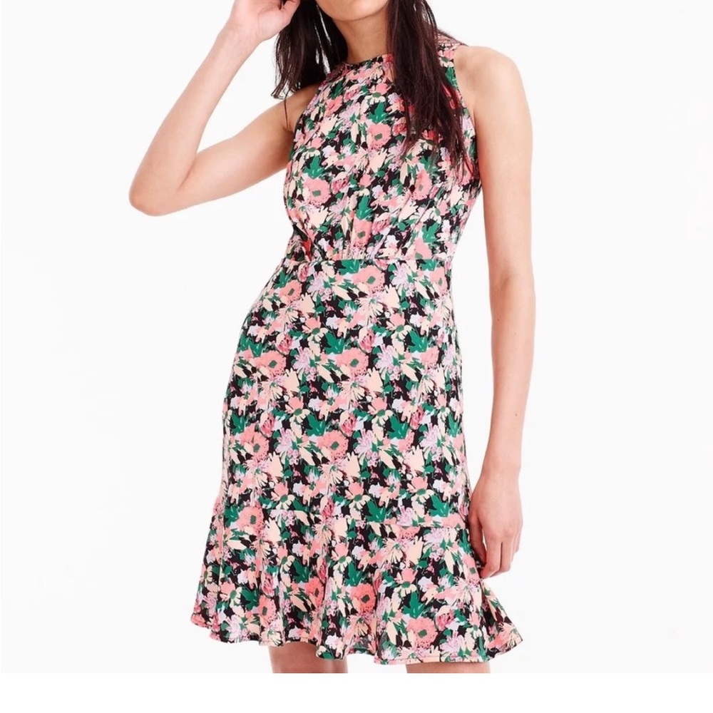J.Crew Mercantile Neon Floral Fit and Flare Dress